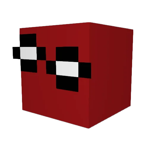 carttt Minecraft avatar head, 3D render