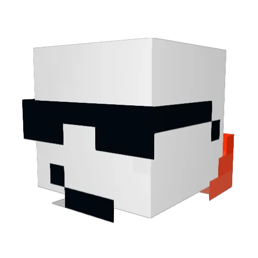 cartypoo12 Minecraft avatar head, 3D render