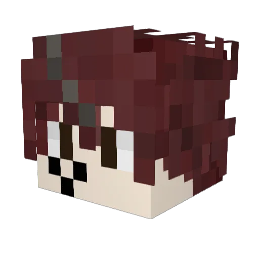 carvalhoAHAHAHAH Minecraft avatar head, 3D render