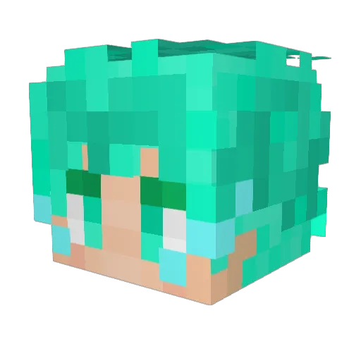 carvnoname Minecraft avatar head, 3D render