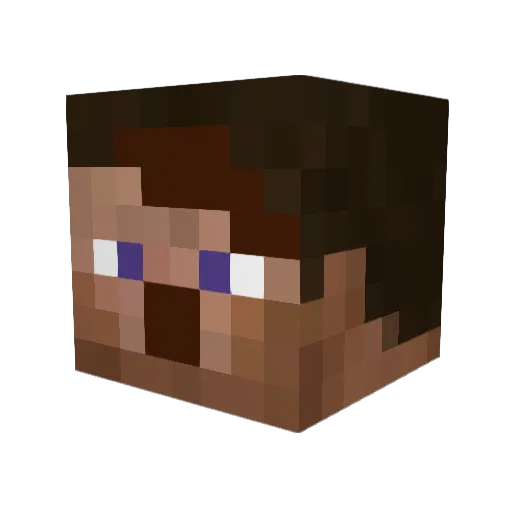 carxdd Minecraft avatar head, 3D render