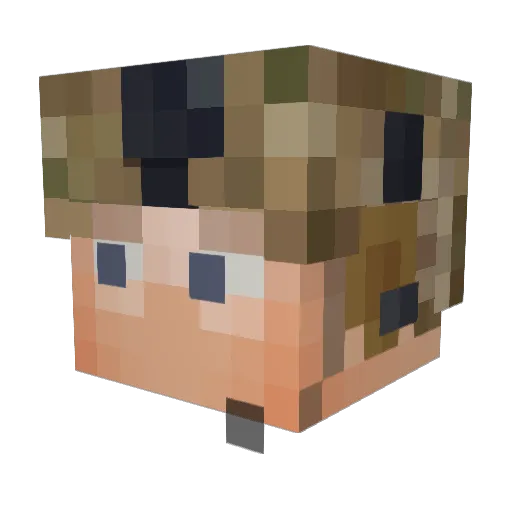 carxto Minecraft avatar head, 3D render