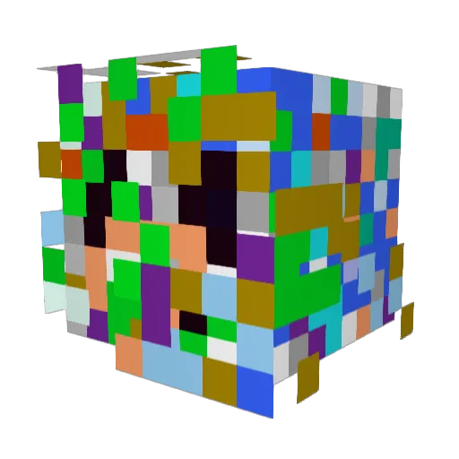 cas422 Minecraft avatar head, 3D render