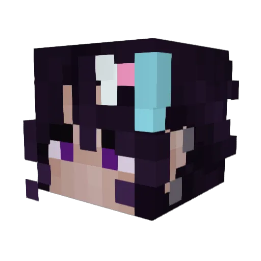 cas5andra Minecraft avatar head, 3D render