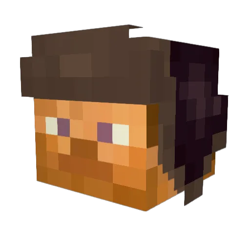 casagrvnde Minecraft avatar head, 3D render