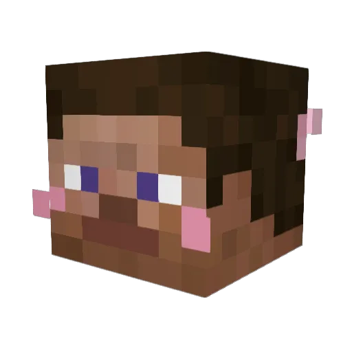 casarinne Minecraft avatar head, 3D render