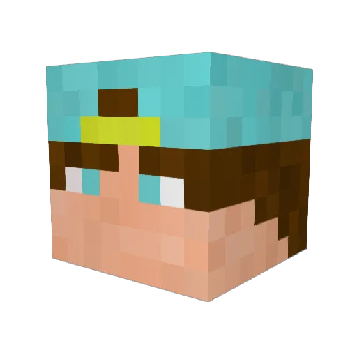 casazza3 Minecraft avatar head, 3D render