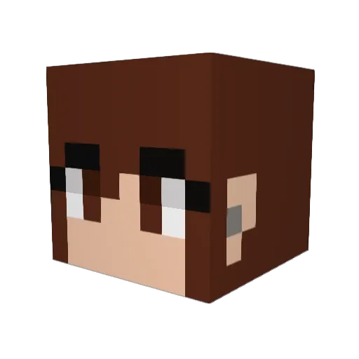 cascadienne Minecraft avatar head, 3D render