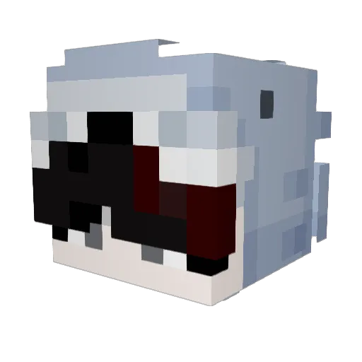 cascoperro Minecraft avatar head, 3D render