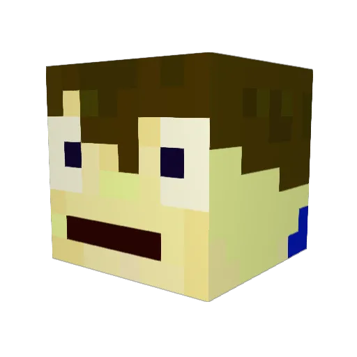 casdegrijs Minecraft avatar head, 3D render