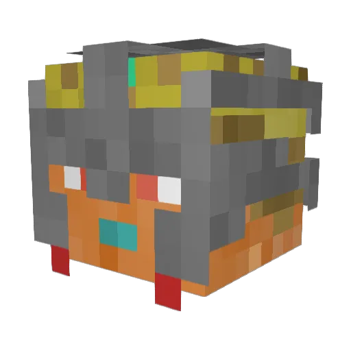 casdep Minecraft avatar head, 3D render
