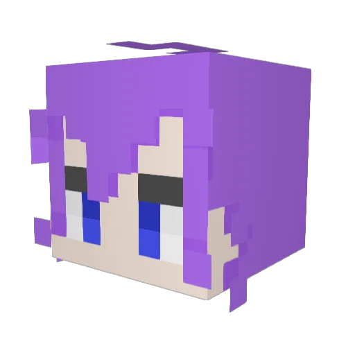 case0516 Minecraft avatar head, 3D render