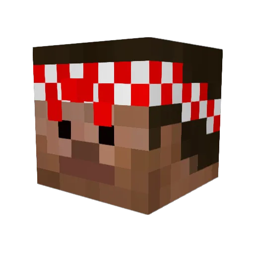 case4k Minecraft avatar head, 3D render