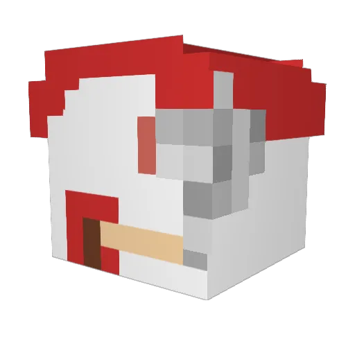 caseta Minecraft avatar head, 3D render