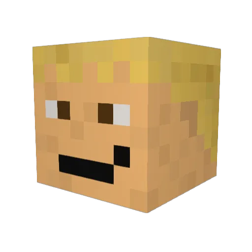 caseya1s2d3 Minecraft avatar head, 3D render