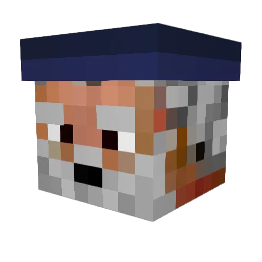 caseyr11 Minecraft avatar head, 3D render