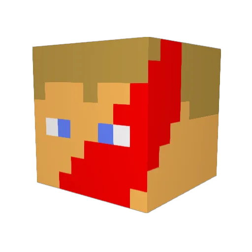 cashel11 Minecraft avatar head, 3D render