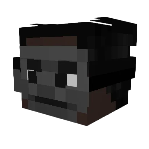 cashfirst Minecraft avatar head, 3D render