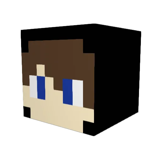 cashgrimes Minecraft avatar head, 3D render