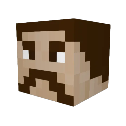 cashteel Minecraft avatar head, 3D render