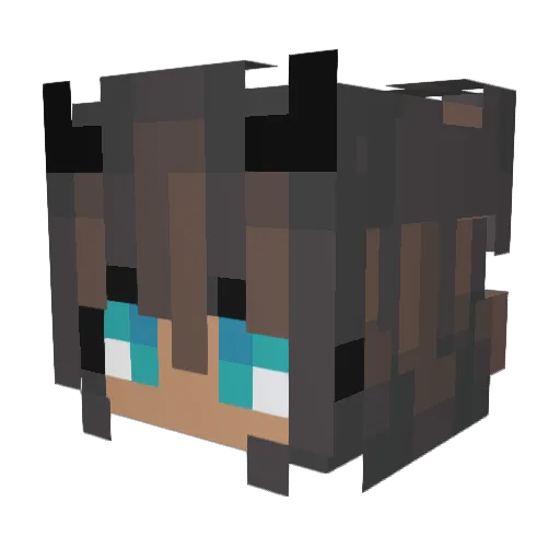 casiangel Minecraft avatar head, 3D render