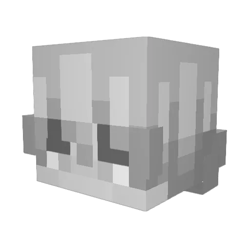 casked_ Minecraft avatar head, 3D render