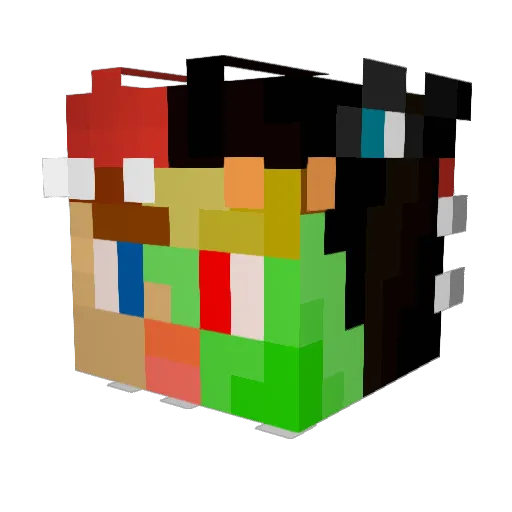 casmully Minecraft avatar head, 3D render