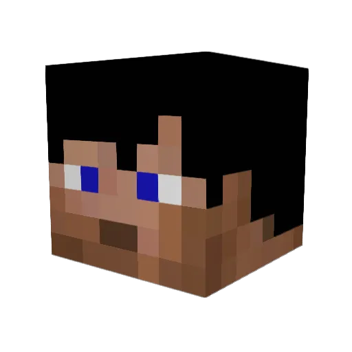 casparan Minecraft avatar head, 3D render