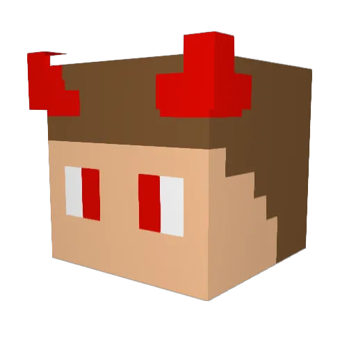 casperKF Minecraft avatar head, 3D render