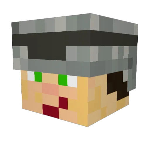 casperinus Minecraft avatar head, 3D render
