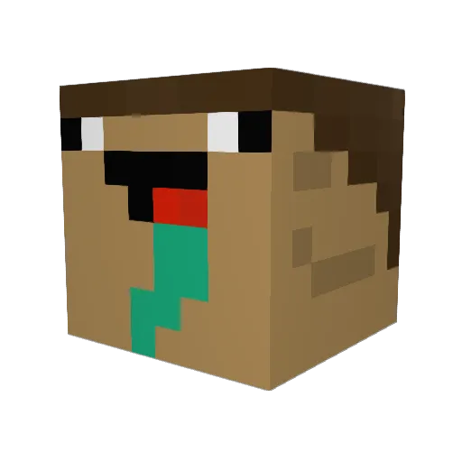 casperpp Minecraft avatar head, 3D render
