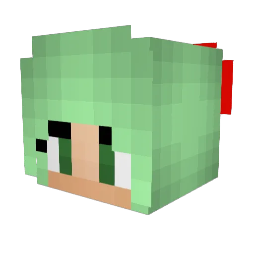 cassbaggs Minecraft avatar head, 3D render