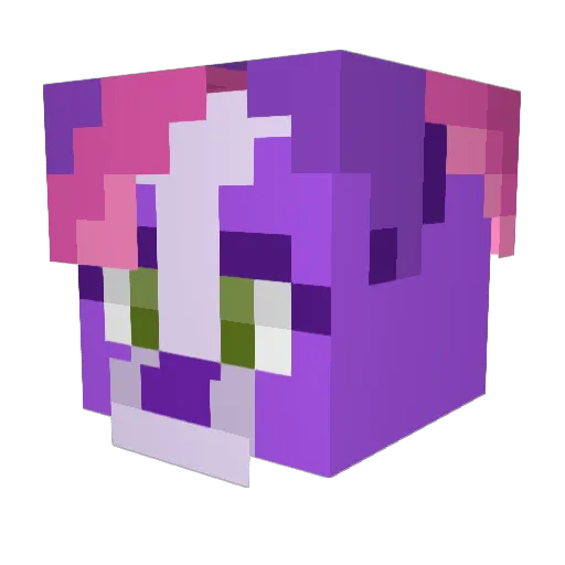 cassiapaws Minecraft avatar head, 3D render