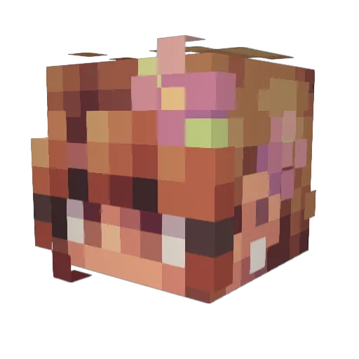 cassice Minecraft avatar head, 3D render