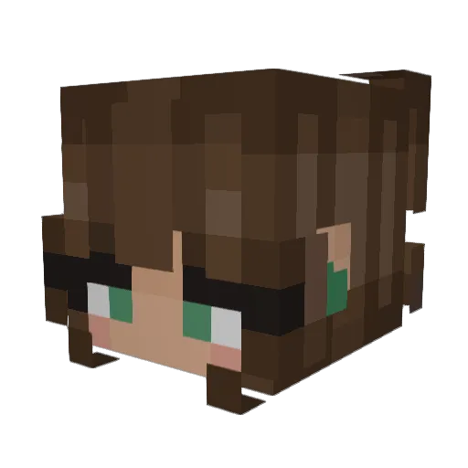 cassieraeg Minecraft avatar head, 3D render