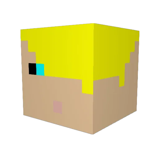 castel8 Minecraft avatar head, 3D render