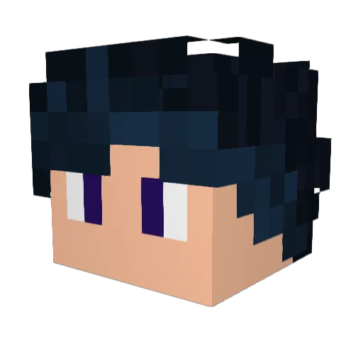 castelli_ Minecraft avatar head, 3D render