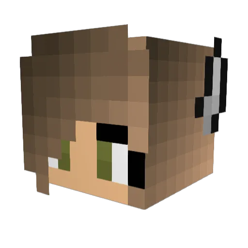 castillok Minecraft avatar head, 3D render