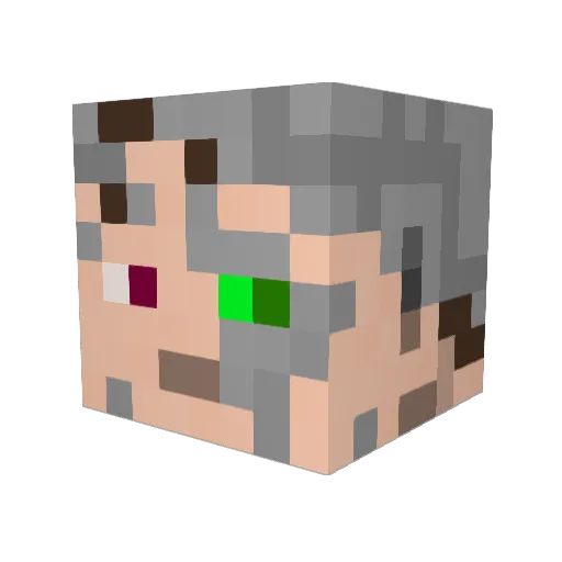 castler Minecraft avatar head, 3D render