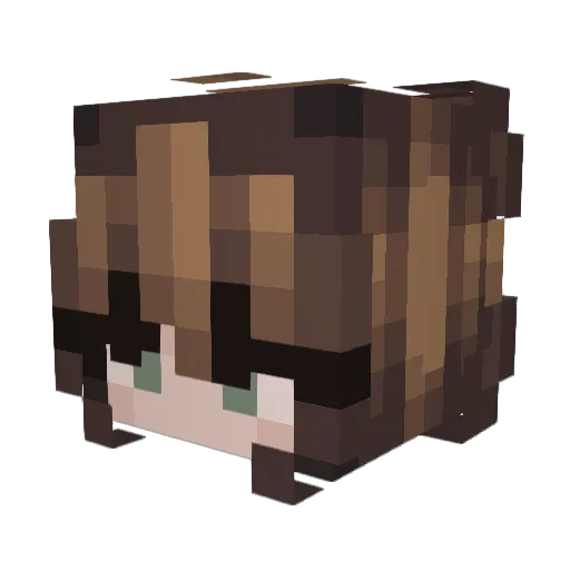 castreanna Minecraft avatar head, 3D render
