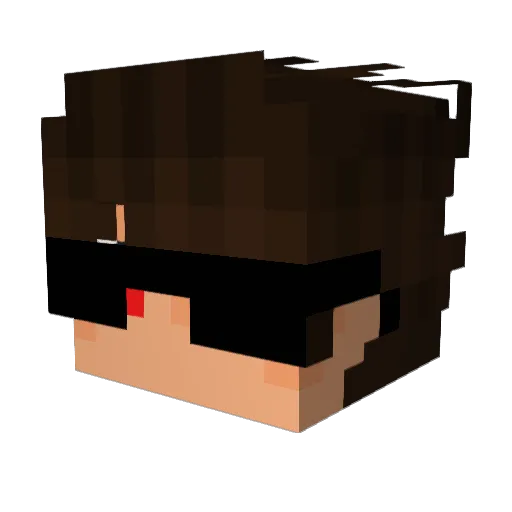 castrozn Minecraft avatar head, 3D render