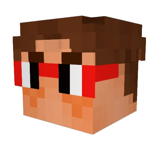 castruil Minecraft avatar head, 3D render
