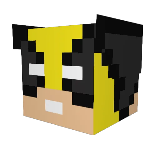 casual_Lynx Minecraft avatar head, 3D render