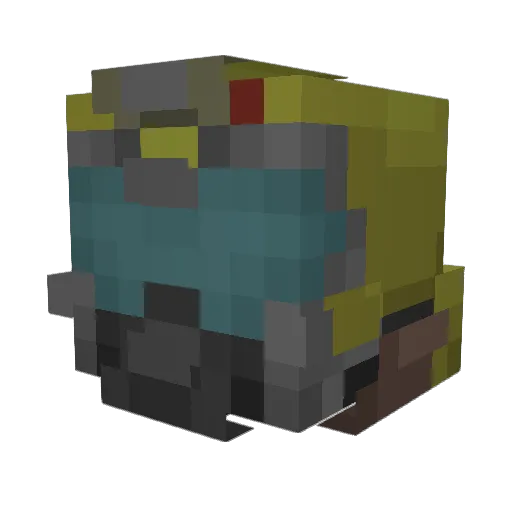 casualfox__ Minecraft avatar head, 3D render