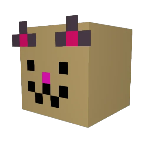 cat1574 Minecraft avatar head, 3D render