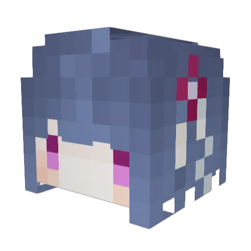 cat_0u0 Minecraft avatar head, 3D render
