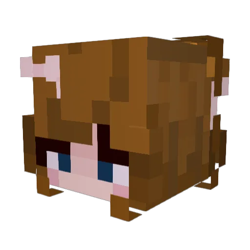 cat__girl Minecraft avatar head, 3D render