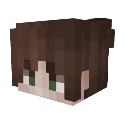 cat_boo Minecraft avatar head, 3D render