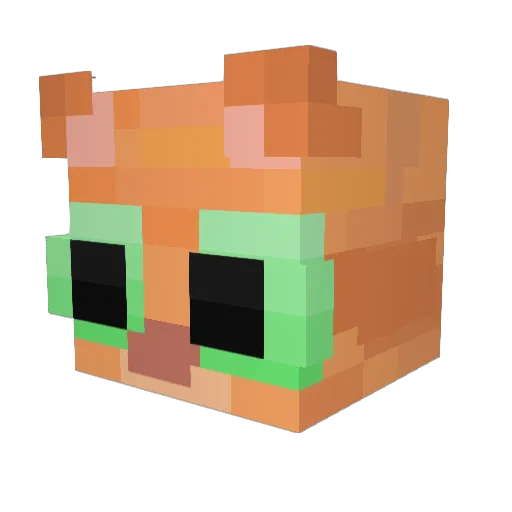 cat_foreva Minecraft avatar head, 3D render