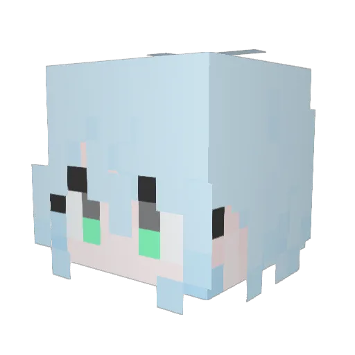 cat_healer Minecraft avatar head, 3D render